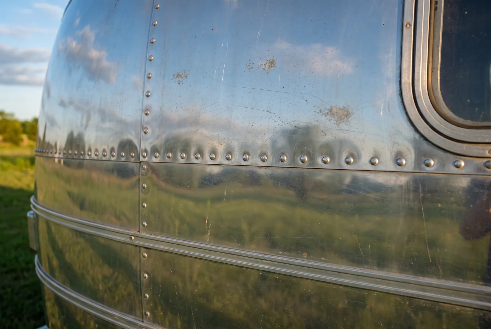 Detail van een Airstream