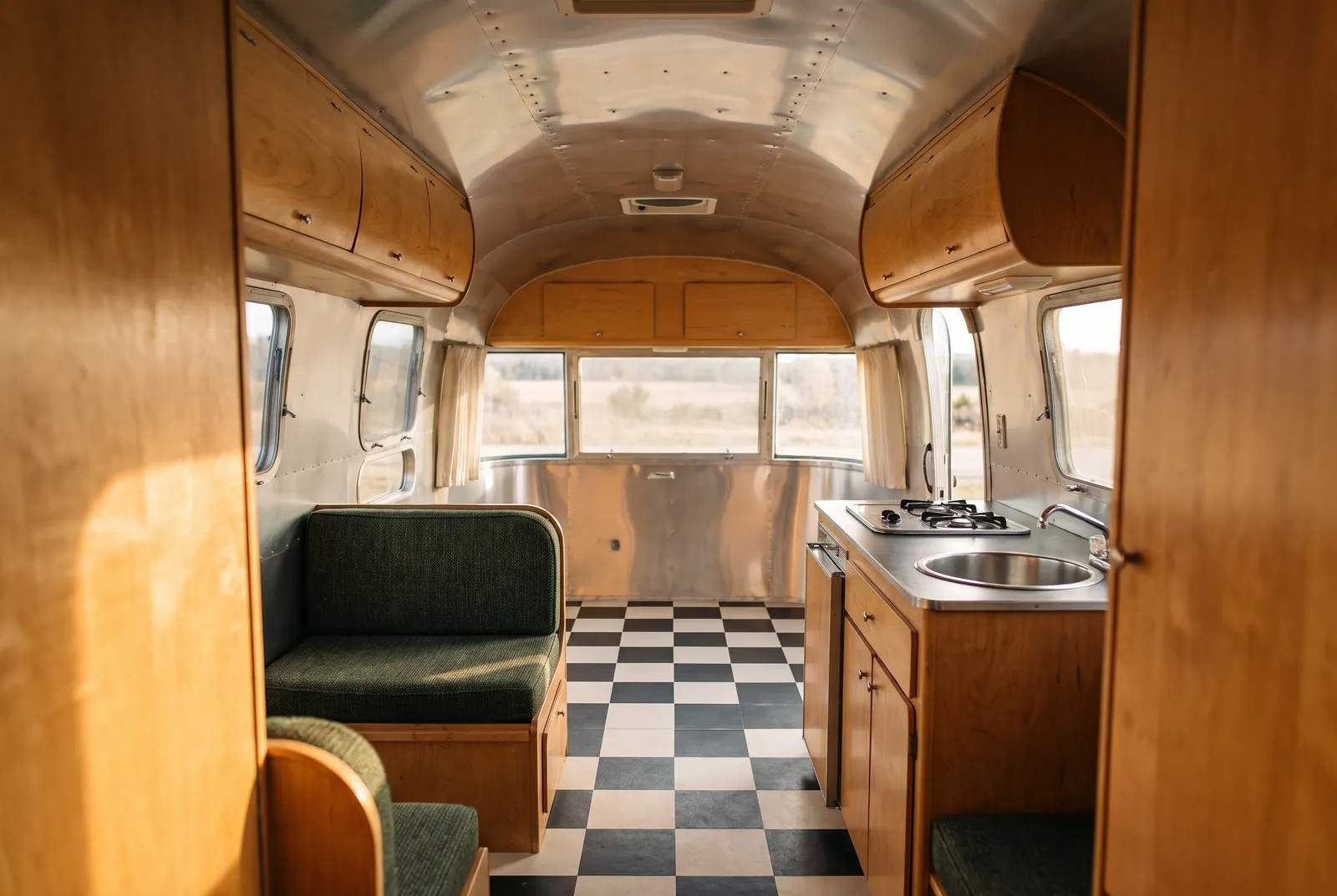 Interieur van een Airstream