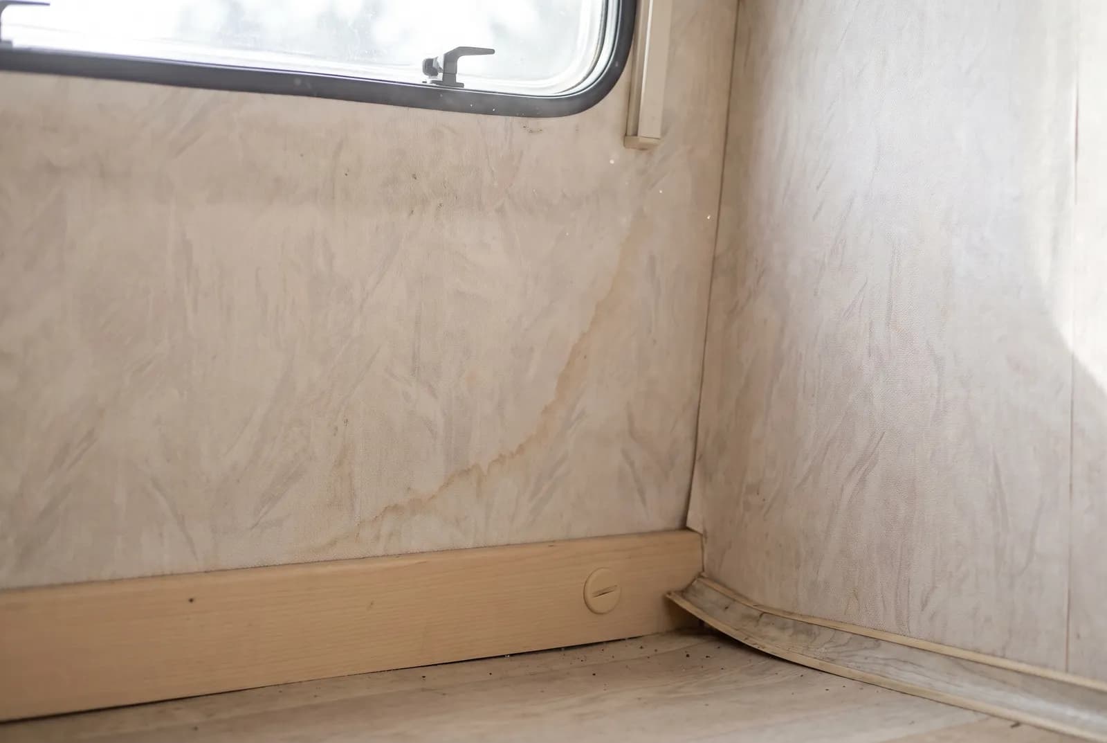 Detail van een Toercaravan