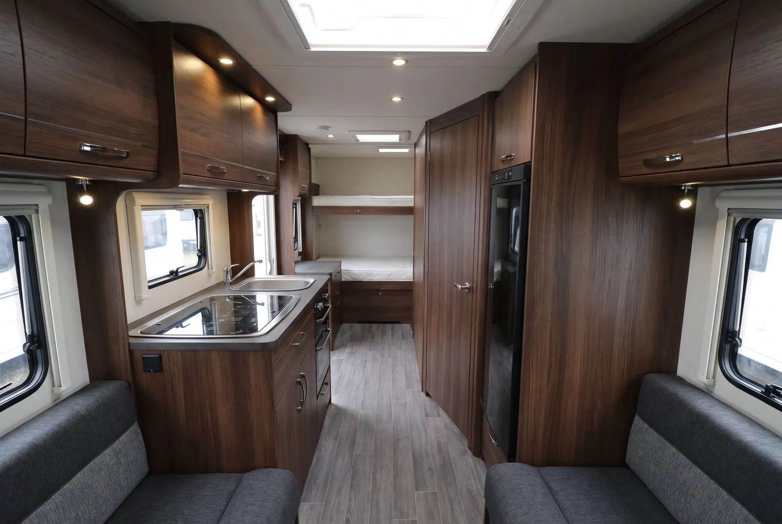 Interieur van een Dethleffs