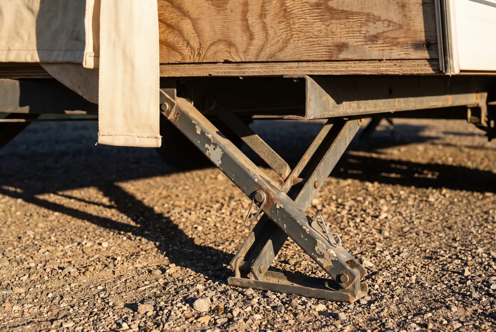 Detail van een Jayco Uitklapbedden